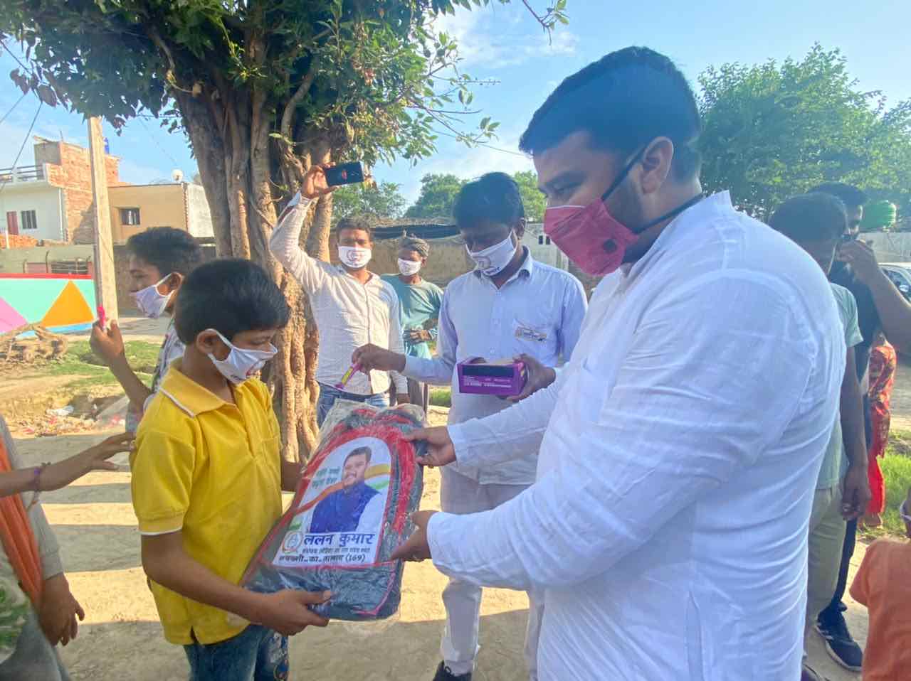 School bag distribution
