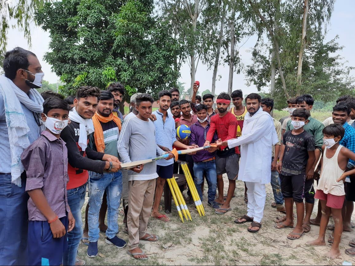 Sports equipment distribution to youth