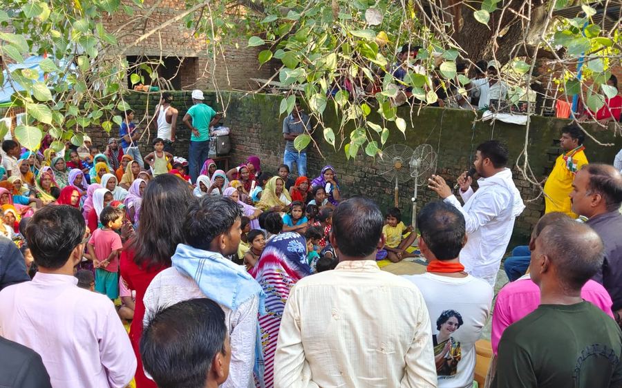 Lalan Kumar campaign website - Jan Samvad public meeting